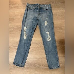 GAP Women's Distressed sexy boyfriend fit Jeans - Light Blue